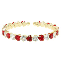 CZ HEART CUFF BRACELET
